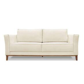 Sofá 3 Lugares Base De Madeira Grace 210 Cm Linho S04 - D`rossi Cor Natural