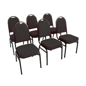 Kit Com 6 Cadeiras Para Auditórios Linha Hotel Preto