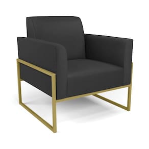 Poltrona Base Industrial Alta Dourado Marisa Corino Preto D03 - D\`rossi