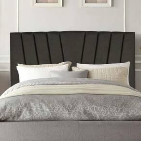 Cabeceira Estofada Bélgica 100cm Solteiro Para Cama Box Quarto Linho Marrom - Gat Magazine
