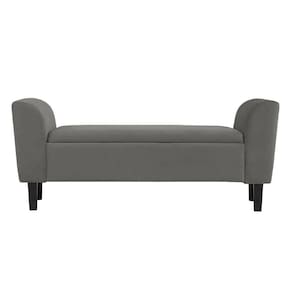 Recamier Bau Malibu 1,20m Suede Cinza - Inova Decor