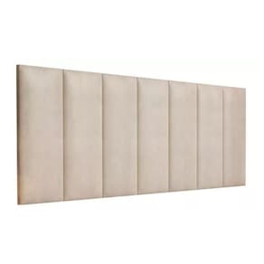 Kit 7 Placas Estofadas Cabeceira Cama Casal 20x60cm Areia