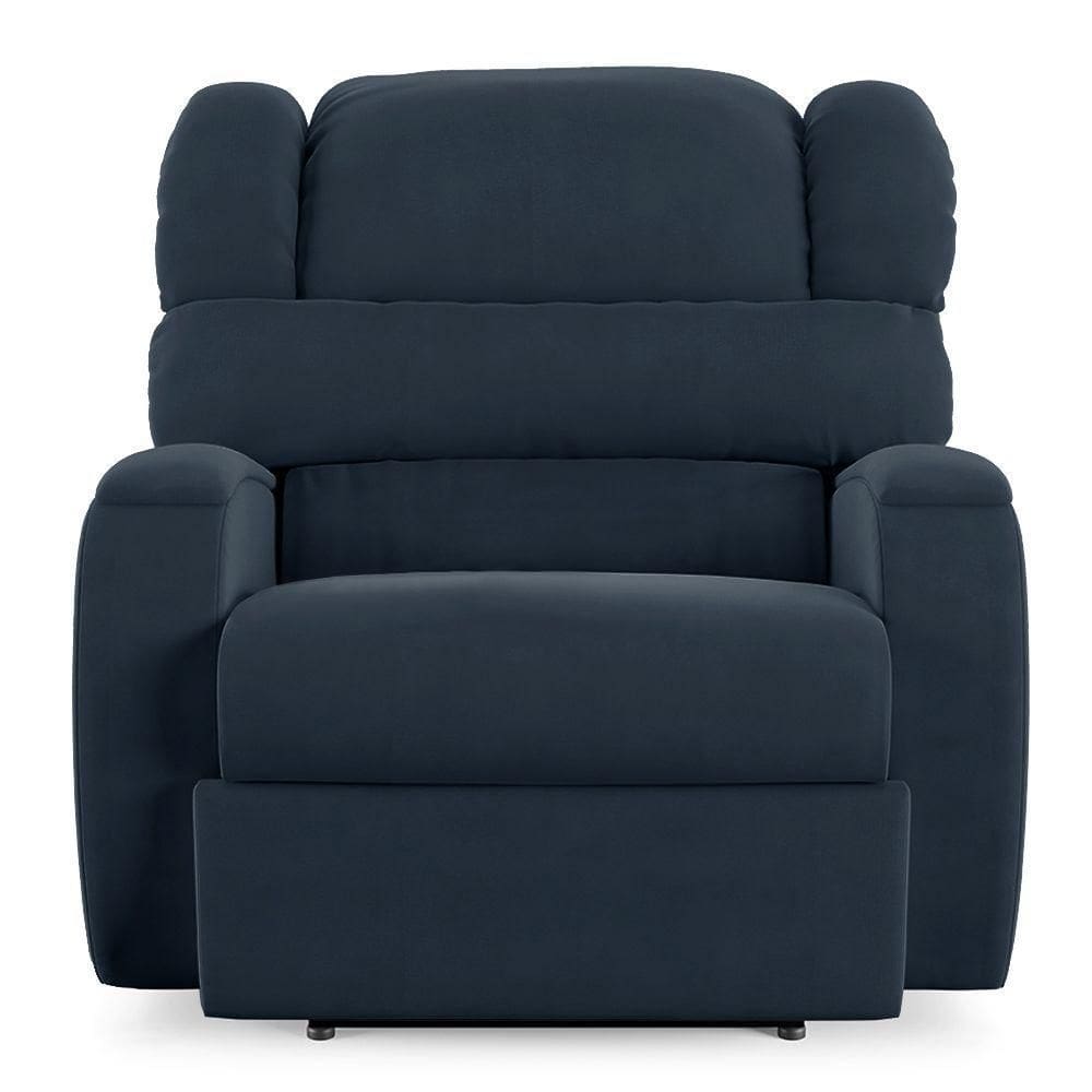 Poltrona Do Papai Sala De Cinema Reclinável Manchester Elétrica Usb Veludo Azul
