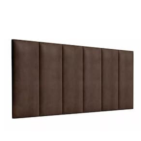 Kit 8 Placas Estofadas Cabeceira Cama Queen 20x60cm Marrom