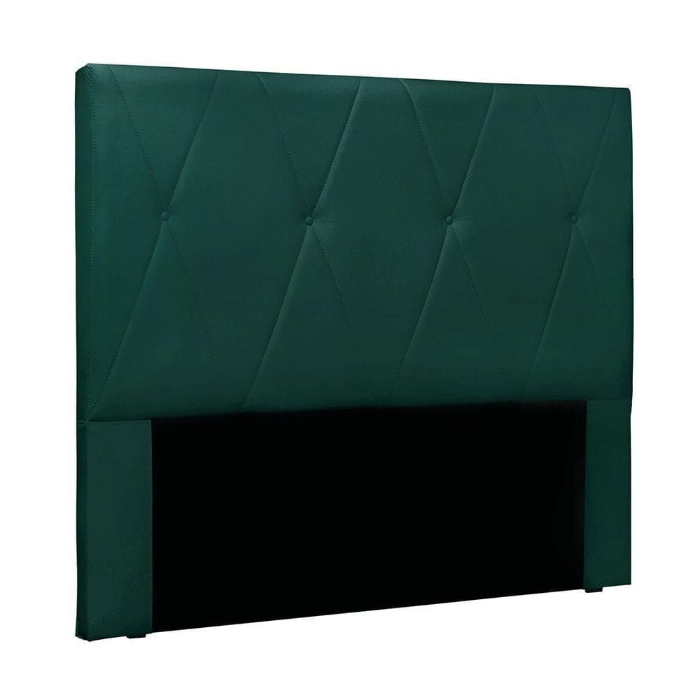 Cabeceira Cama Box Casal 140 Cm Aquilla Veludo S04 - D`rossi Cor Verde