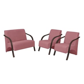 Conjunto Poltronas Vênus 1 Dois Lugares 2 Um Lugar Braços Em Madeira D Salla Suede