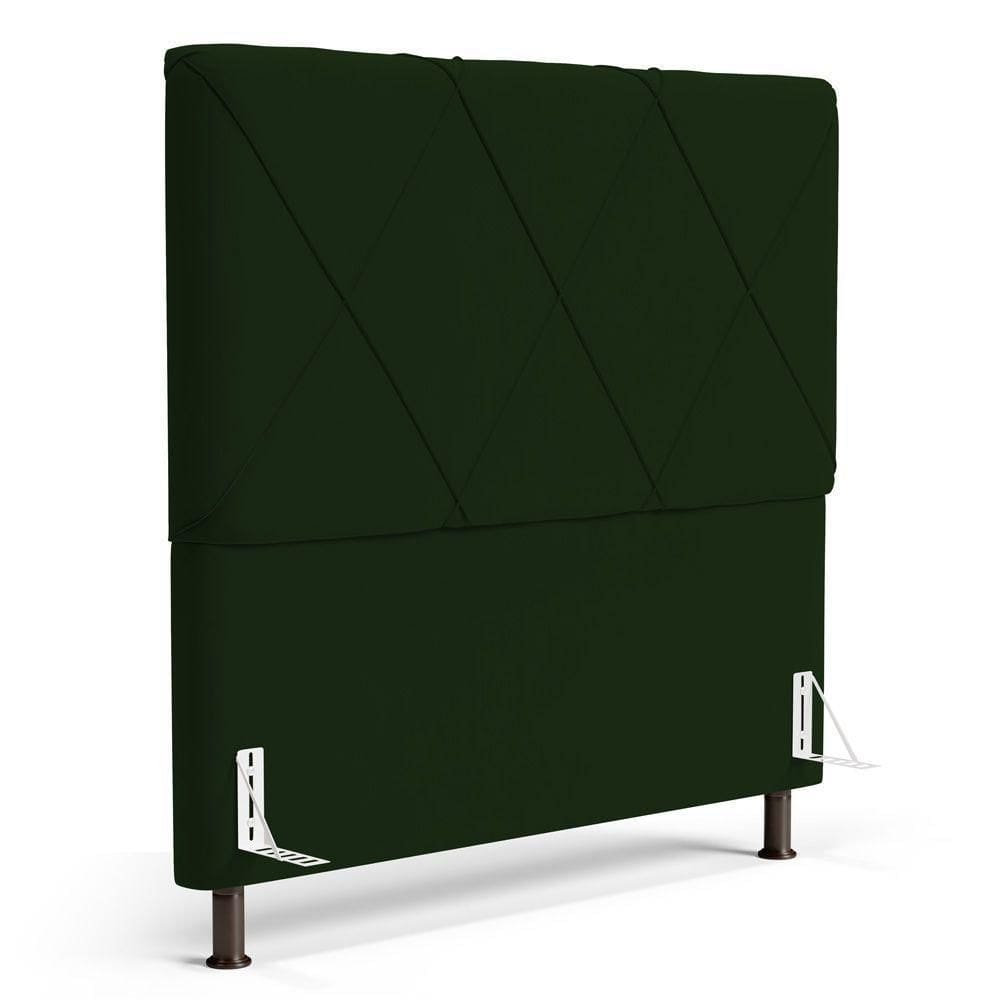 Cabeceira Cama Box Casal King Size Mel 195cm Com Frame Veludo Verde - Desk Design