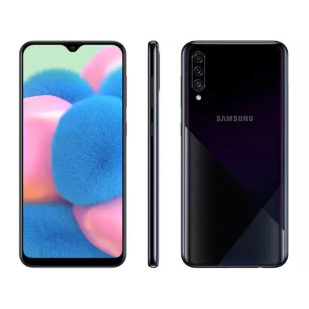 Usado: Samsung A30s 64 GB Preto - Sem Touch / Face Id