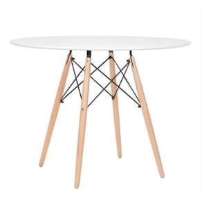 Mesa De Jantar Redonda Eames Eiffel 70cm Branca