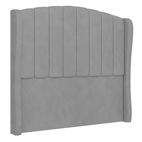 Cabeceira Casal Cama Box 140cm Glenda I02 Veludo Cinza Mpozenato