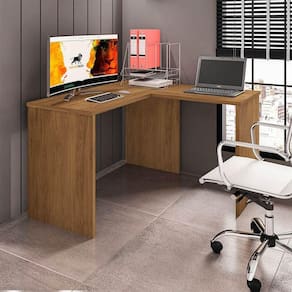 Mesa Escrivaninha Parati L01 Com Extensor - Doce Sonho Móveis Cor Freijó
