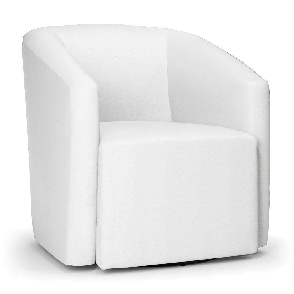 Poltrona Stella Max Corino Base Giratória - D`rossi Cor Branco