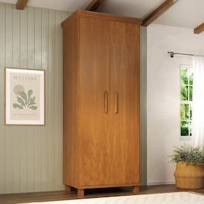 Guarda-roupa 2 Portas 3 Gavetas Ibiza Mogno Mel