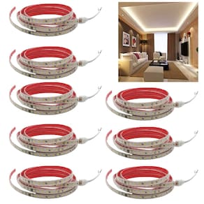 Fita de Led SMD 4000K 3 Metros 127V Kit 8 Unidades Plug Conector Fita Dupla Face Perfil Teto Rebaixado Sanca Gesso