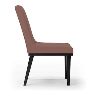 Cadeira Sala De Jantar Base Madeira Preto Kit 8 Sofia Veludo D03 - D`rossi Cor Rose