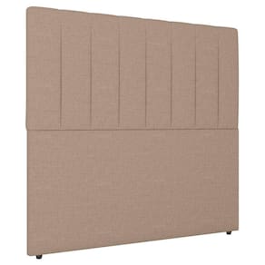 Cabeceira Cama Box Casal King Size Ivana 193cm Linho Bege
