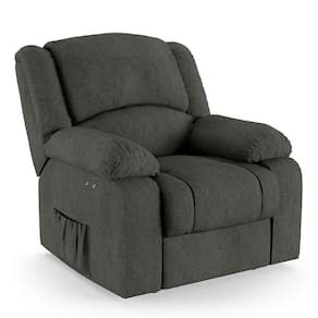 Poltrona Do Papai Reclinável Melim Power Touch Linho Fh1 - D`rossi Cor Grafite