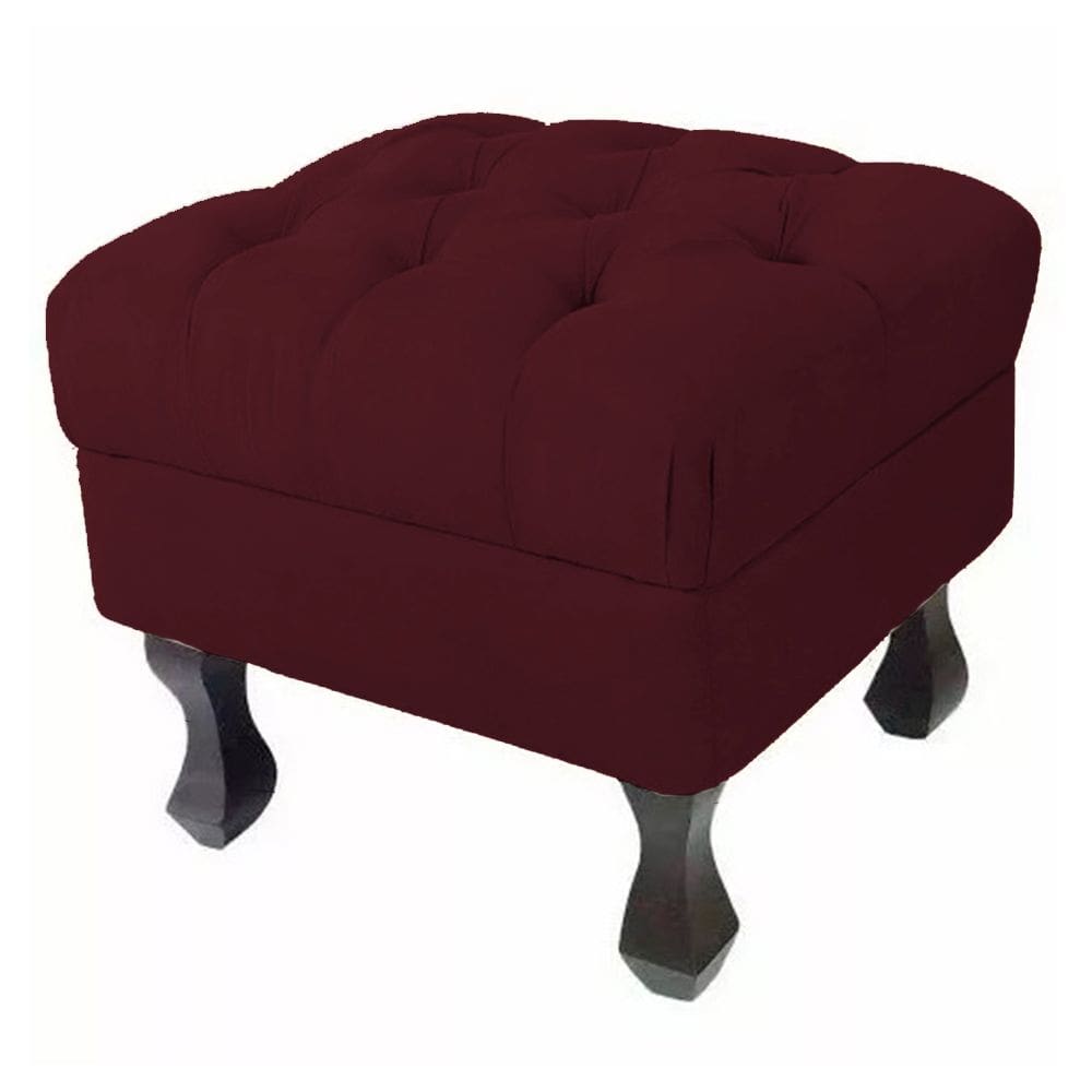 Puff Decorativo Luiz Xv Bordo - Montanaris Decor