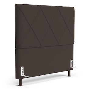 Cabeceira Cama Box Casal Mel 140cm Com Frame Suede Marrom - Desk Design