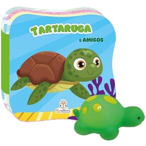 Livro de banho - Conhecendo os animais - Tartaruga + bichinho de banho luminoso