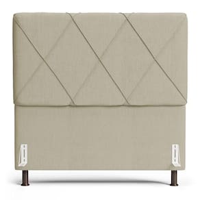Cabeceira Cama Box Casal Mel 140cm Com Frame Linho Bege - Desk Design