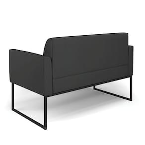 Sofá Namoradeira Base Industrial Preto Marisa Corino Preto D03 - D`rossi