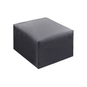 Puff Ternura Veludo Speciale Home Cinza Chumbo