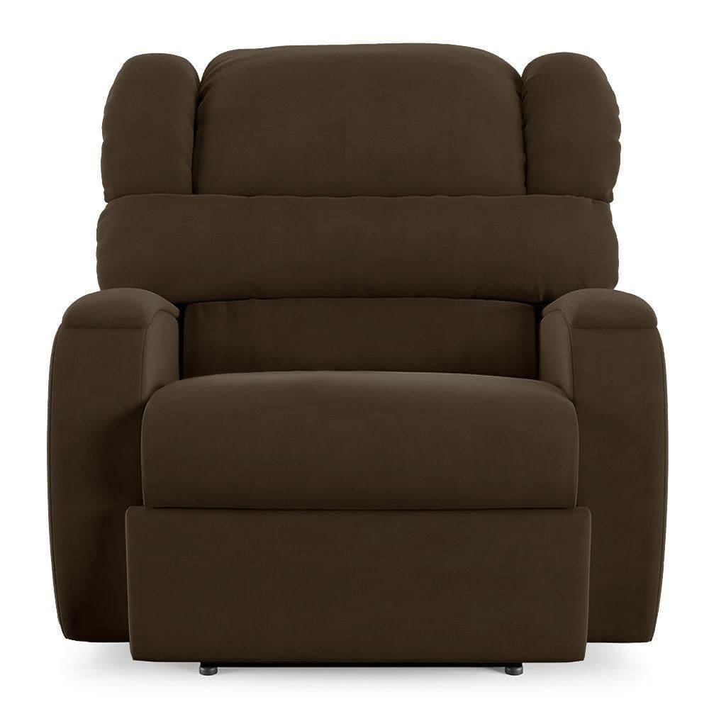 Poltrona Do Papai Sala De Cinema Reclinável Manchester Elétrica Massagem Usb Veludo Marrom
