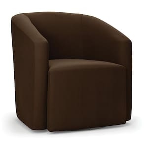 Poltrona Stella Max Suede Base Giratória - D`rossi Cor Marrom
