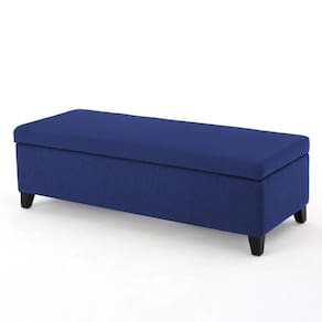 Recamier Bau Julia 1,40m Suede Azul Marinho - Inova Decor