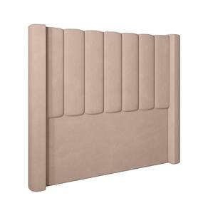Cabeceira Para Cama Box Solteiro 90 Cm Rania Veludo Bege I02 - D`rossi
