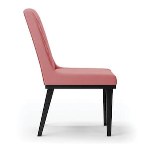 Cadeira Sala De Jantar Base Madeira Preto Kit 10 Sofia Suede D03 - D`rossi Cor Rose