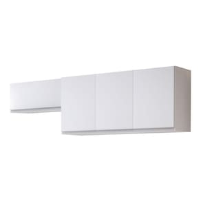 Conjunto De Armários Aéreo Cozinha Planejada Lux 120cm E 80cm 100% Mdf Branco Tx Fosco - Desk Design