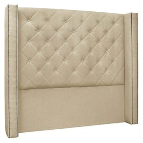 Cabeceira Casal Queen Cama Box 160cm Louise S06 Linho Dourado - Mpozenato