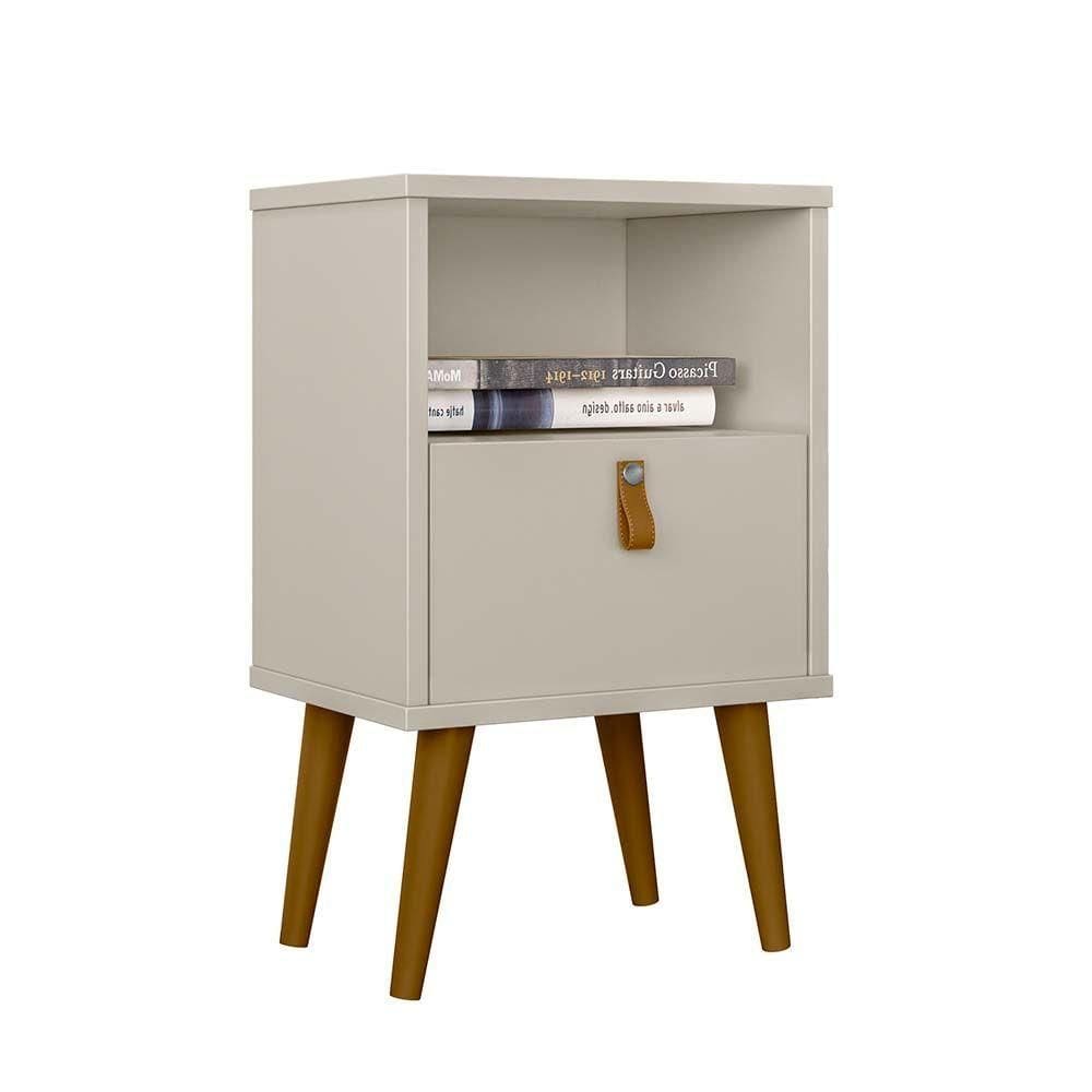 Mesa De Cabeceira Keila Off White 39x65 Cm L04 - D`rossi