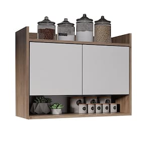 Armário De Cozinha Aéreo 70,5 Cm 2p Com Nicho Colin Freijó/branco M12 - D`rossi