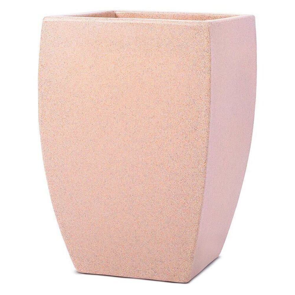 Conjunto de 5 Vasos Decorativo para Plantas Quadrado Apolo 28 Bege