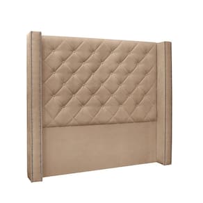 Cabeceira Cama Box Queen 160cm E Recamier Vicenza Suede S04 - D`rossi Cor Bege