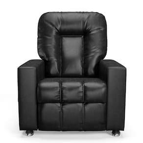 Poltrona Do Papai Reclinável Sala De Cinema Arsenal Manual Pu Preto