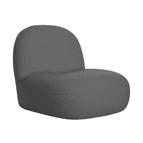 Poltrona Decorativa Sala Quarto Recepção Amsterdã Linho - Doce Sonho Móveis Cor Cinza Escuro