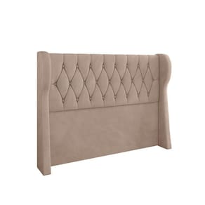 Cabeceira Para Cama Box Solteiro 90 Cm Beatriz Veludo Bege I02 - D`rossi