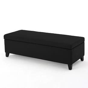 Recamier Bau Julia 1,60m Suede Preto - Inova Decor
