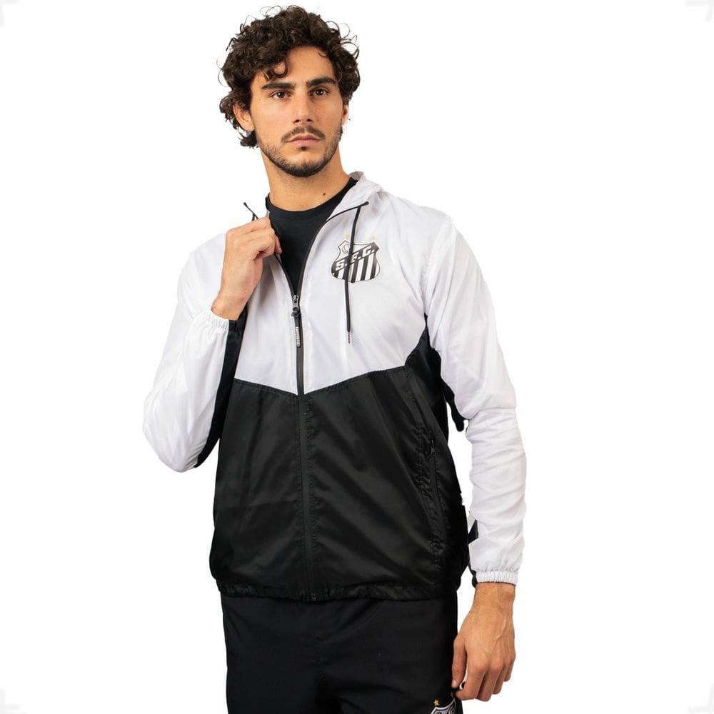Jaqueta Corta Vento Santos Oficial Nylon