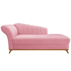 Diva Recamier Vanessa 160cm Lado Direito Suede Rosabebê