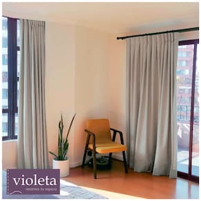 Cortina BlackOut Grey Linen 100x240cm Fabricada no Chile