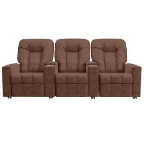Poltrona Reclinável Para Cinema 3 Lugares Sora Veludo Fh1 - D`rossi Cor Terracota