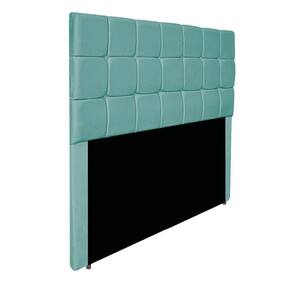 Cabeceira Estofada Manchester 160 Cm Queen Size Suede - Doce Sonho Móveis Cor Azul Tiffany