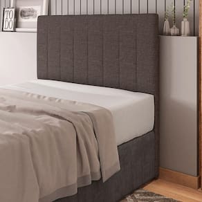 Cabeceira Cama Box Casal Queen Size Ivana 160cm Linho Marrom - Abmaza