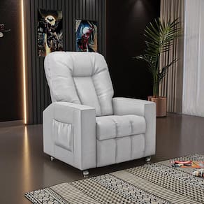 Poltrona Do Papai Reclinável Arsenal Pu Branco