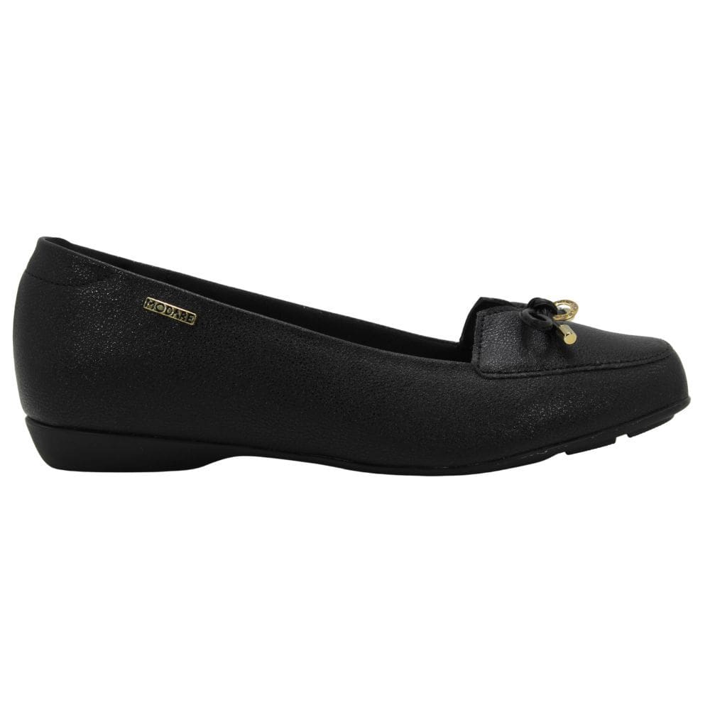 Mocassim Modare Preto Napa Snake Flex